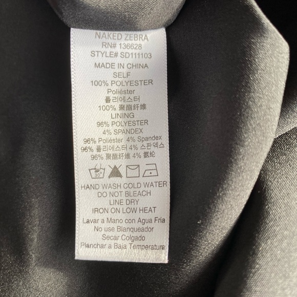 Black Open Back Tie Dress - Picture 4 of 4